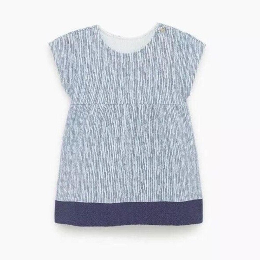 Zara Blue Striped Baby Dress